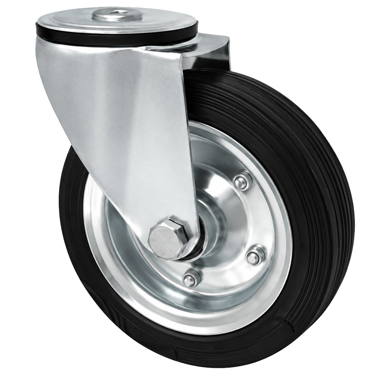 Metall-Gummiräder mit Befestigungsstift mit Zentralbohrung  Ø160 mm Code: 47N