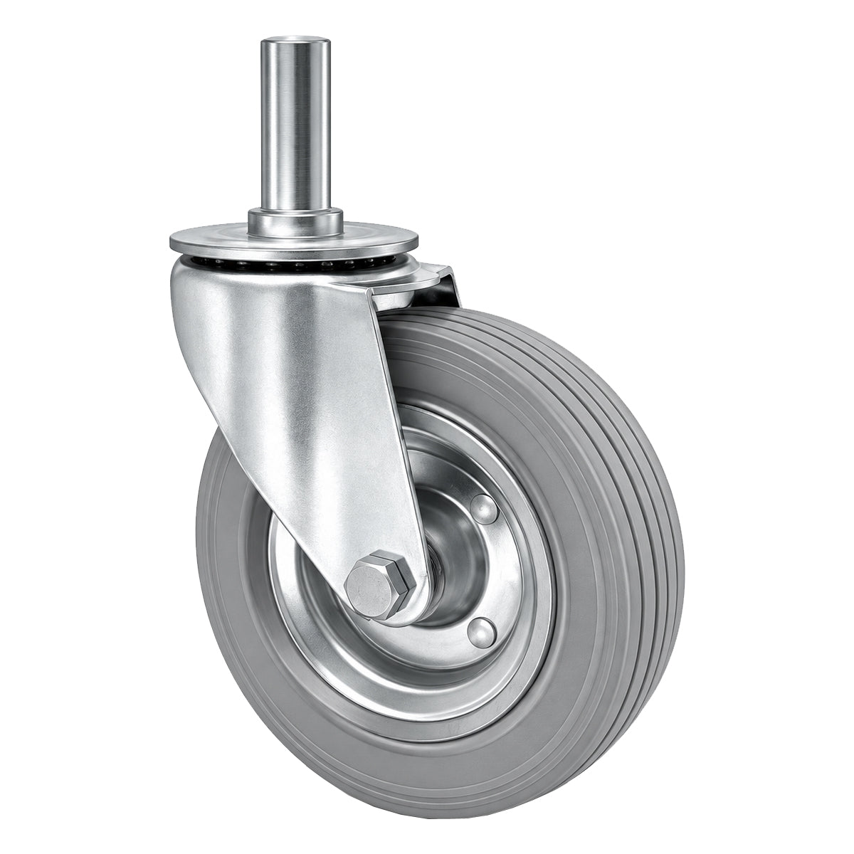 Metall-Gummiräder mit Befestigungsstift Lenkrollen  Ø180 mm Code: 54S*25