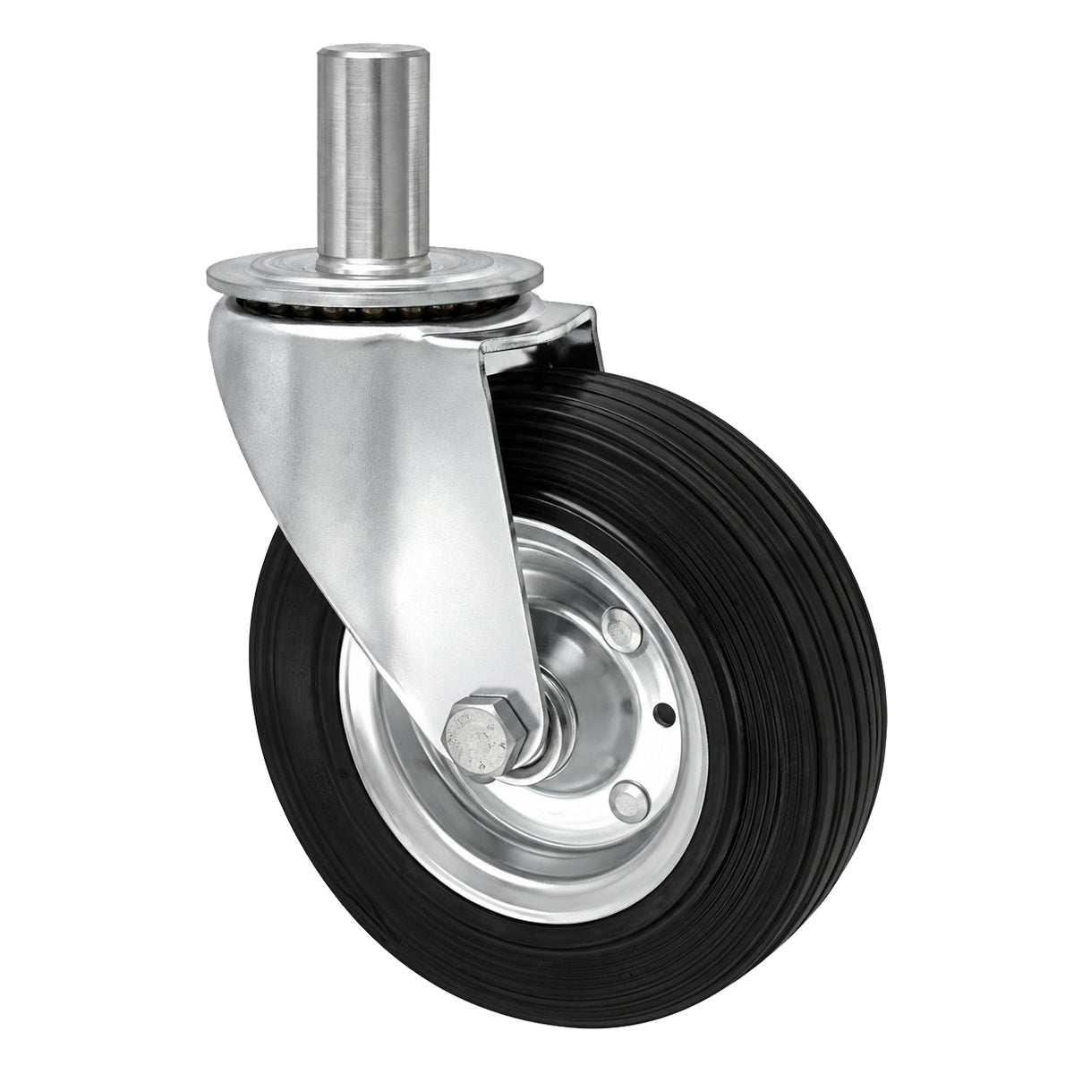 Metall-Gummiräder mit Befestigungsstift Lenkrollen  Ø180 mm Code: 54*32