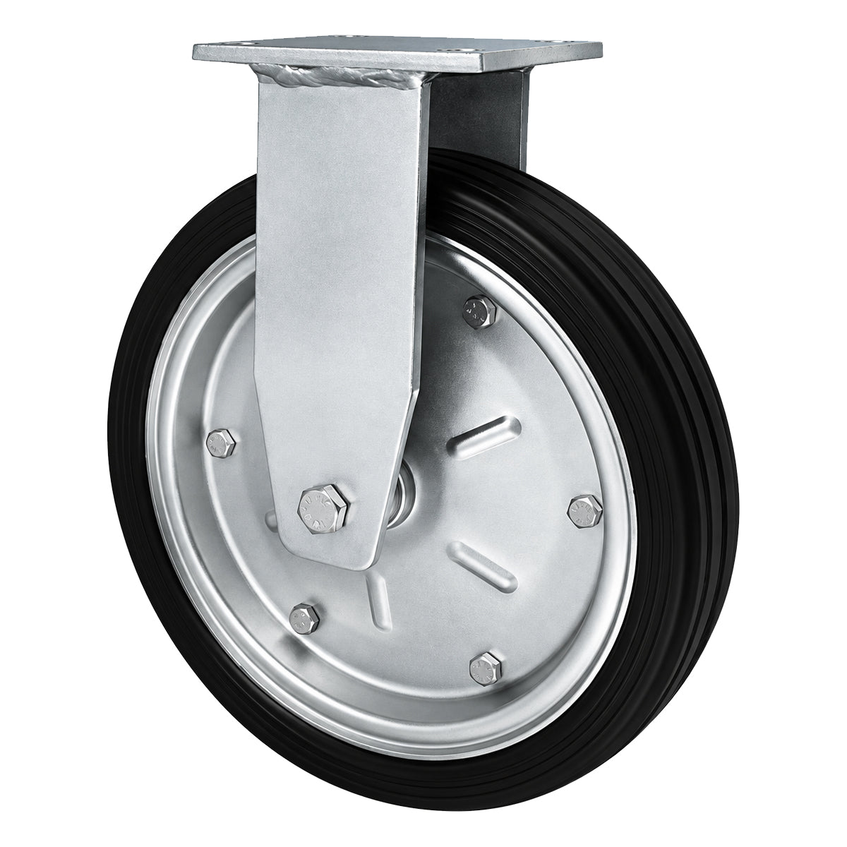 Metall-Gummiräder mit Platte Bockrolle Ø300 mm mit Platte Code: 1003MLD