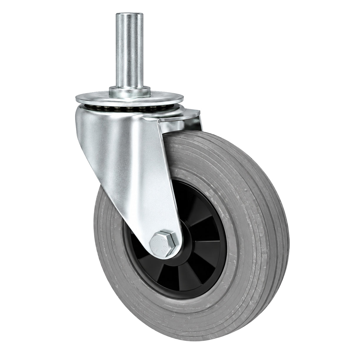 Kunststoff-Gummiräder mit Befestigungsstift Lenkrollen Ø180 mm Code: 54TS*28
