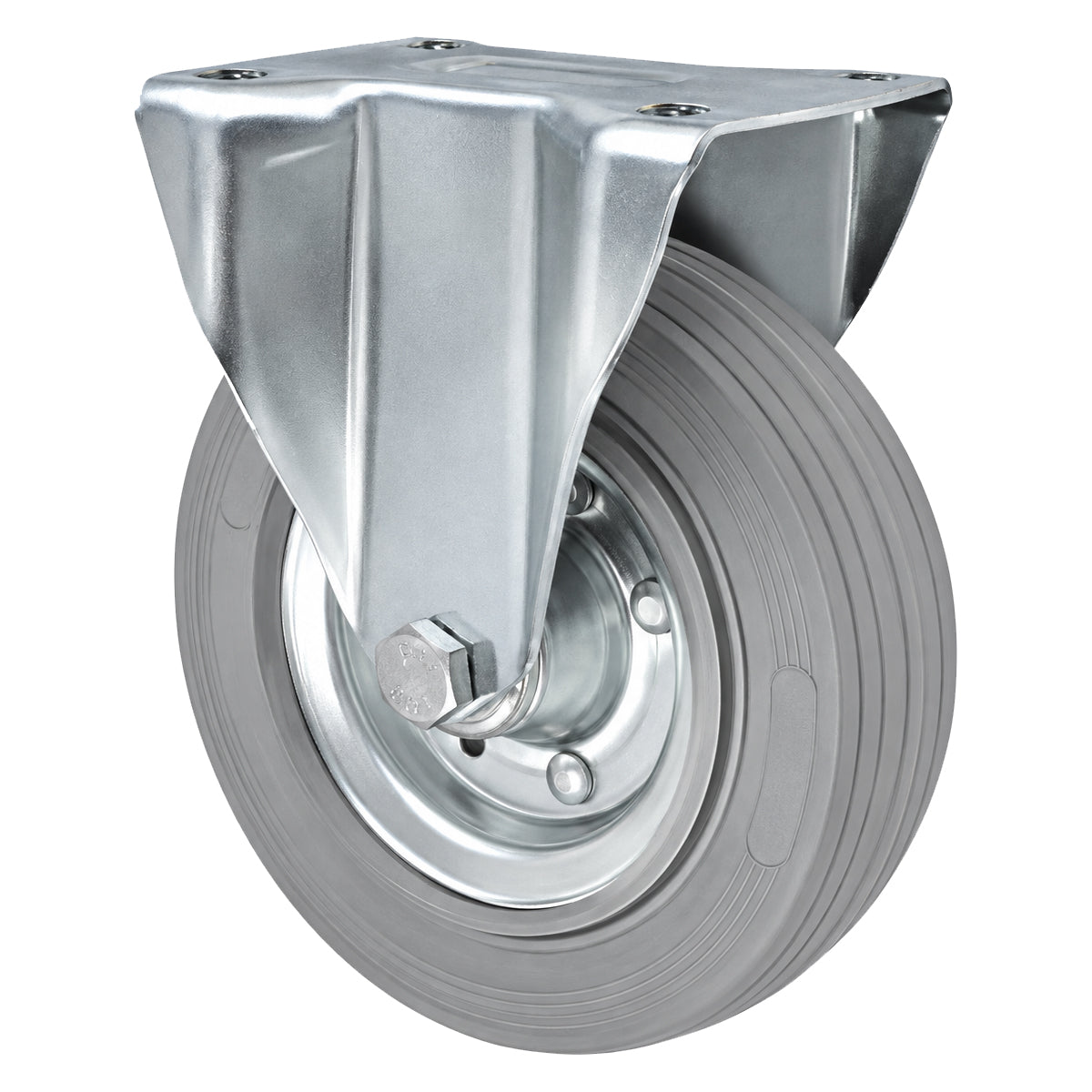 Metall-Gummiräder mit Platte Bockrolle Ø180 mm mit Platte Code: 53S