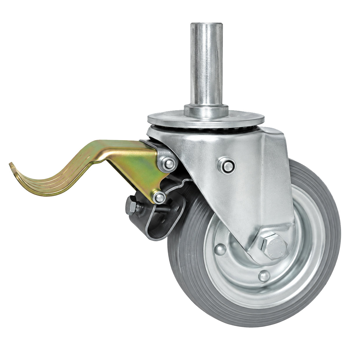 Metall-Gummiräder mit Befestigungsstift und Bremse Lenkrollen  Ø140 mm Code: 36SH*25