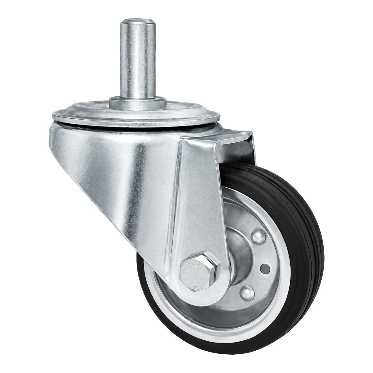 Metall-Gummiräder mit Befestigungsstift Lenkrollen Lenkrollen Ø80 mm Code: 5*15