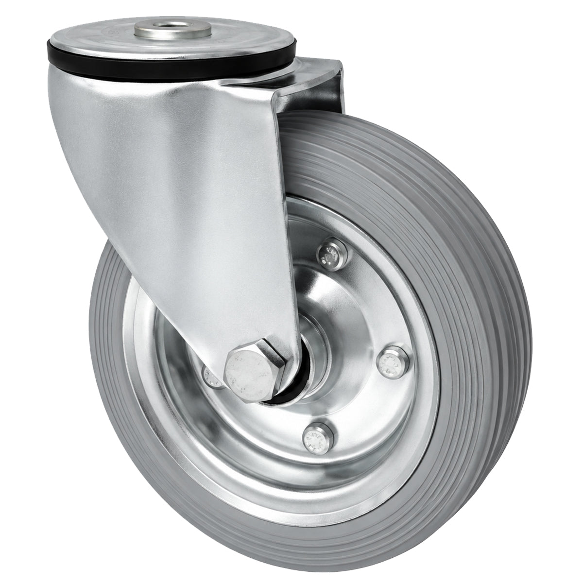 Metall-Gummiräder mit Befestigungsstift mit Zentralbohrung  Ø160 mm Code: 47NS