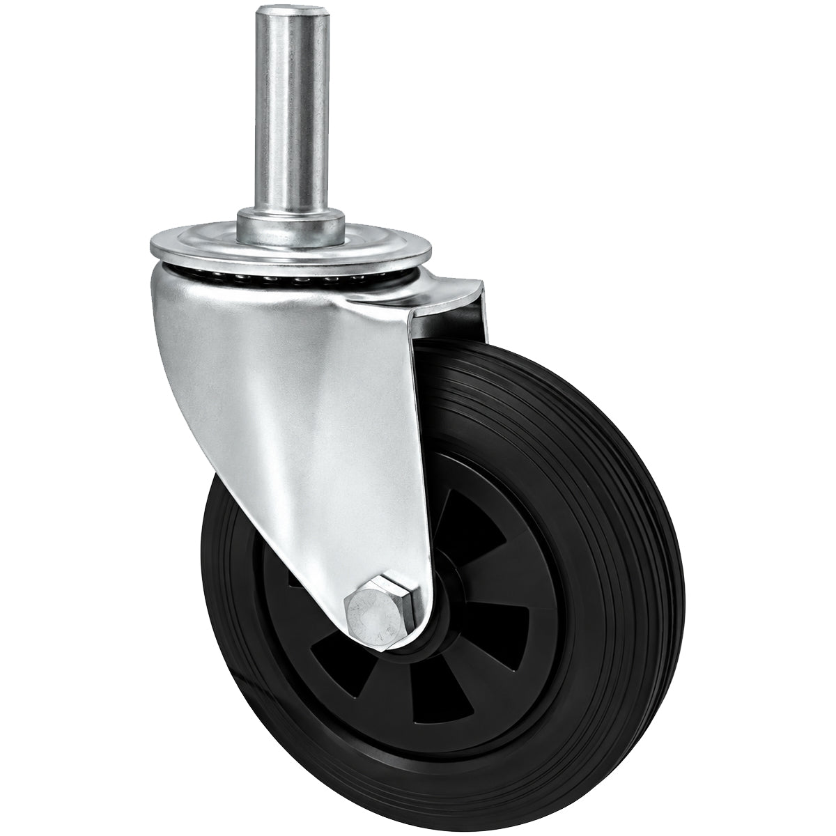 Kunststoff-Gummiräder mit Befestigungsstift Lenkrollen Ø160 mm Code: 44T*27
