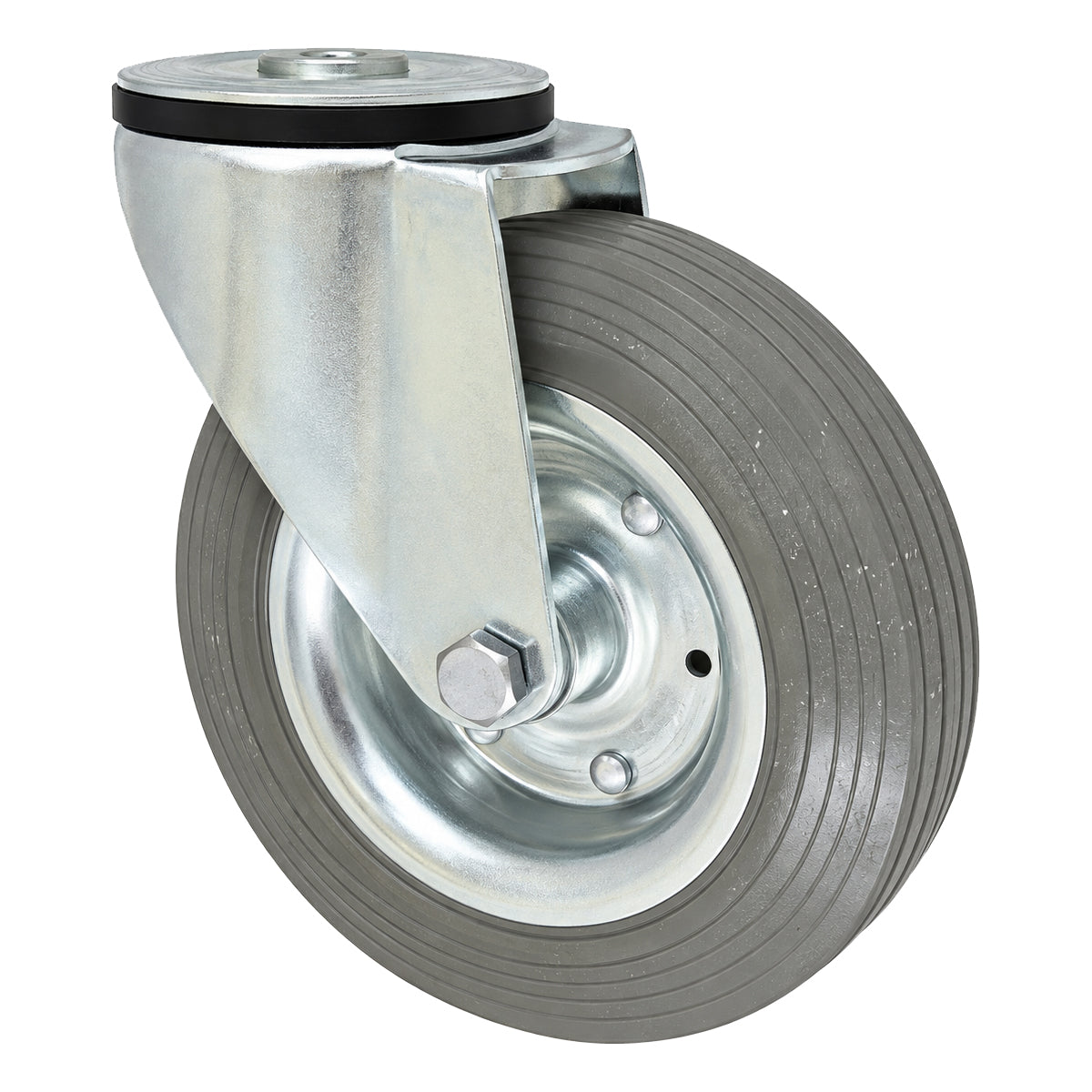 Metall-Gummiräder mit Befestigungsstift mit Zentralbohrung  Ø200 mm Code: 67S