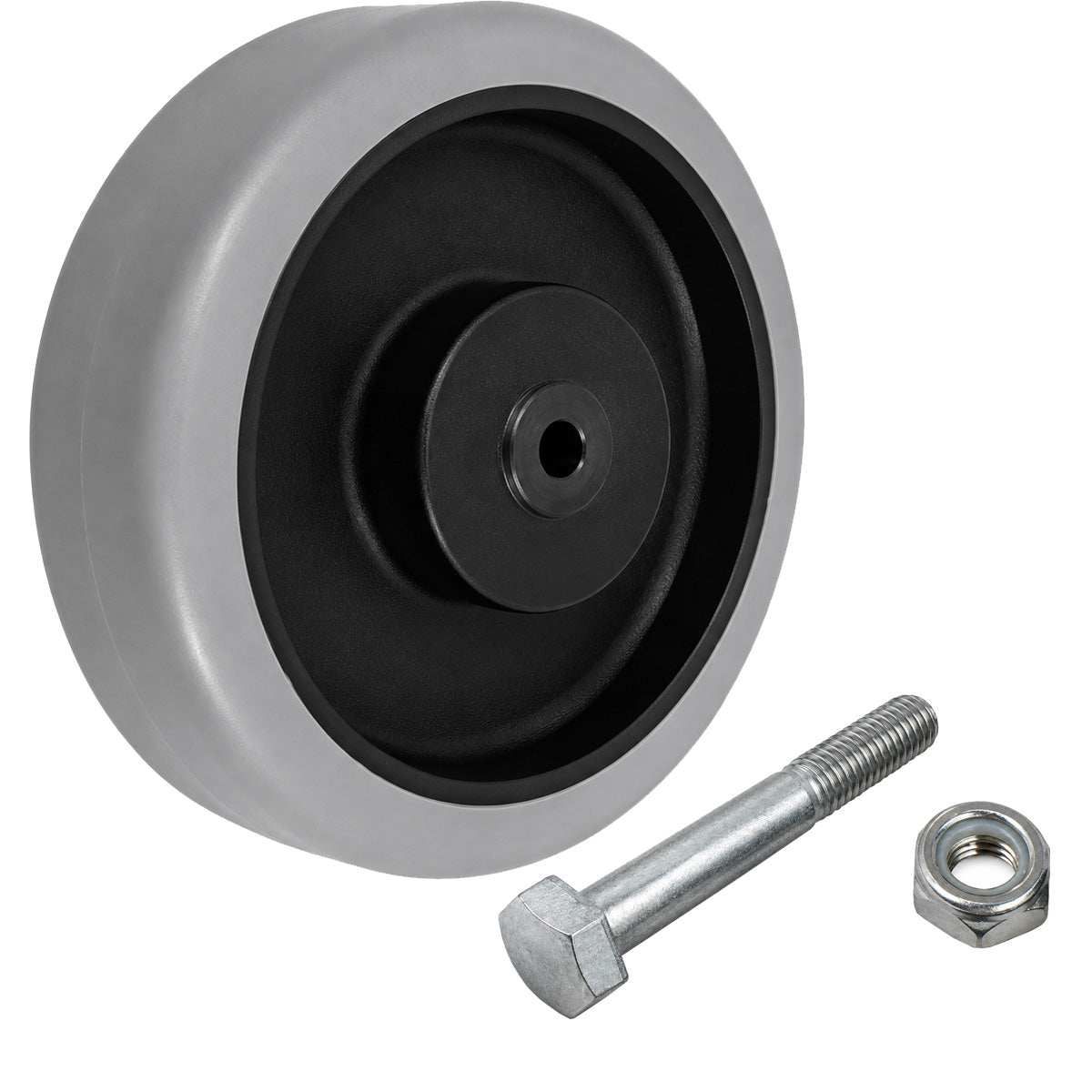 Polypropylen-Polyurethan-Rad mit Montagesatz für Transportwagen und Industrieanwendungen Ø160 mm Code: 41PPUŁX