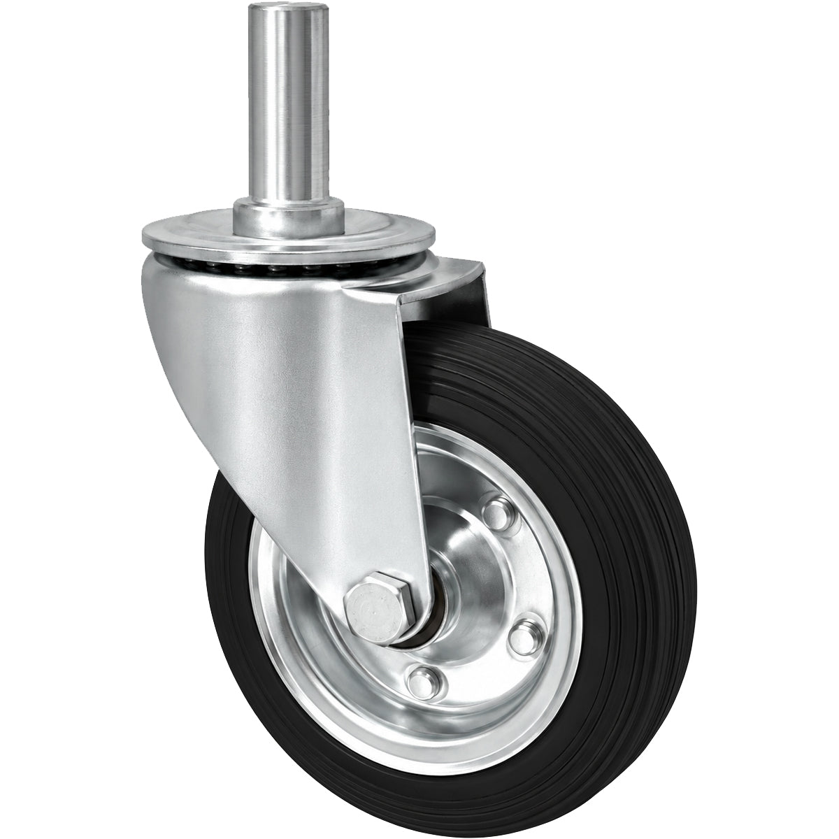 Metall-Gummiräder mit Befestigungsstift Lenkrollen Lenkrollen Ø160 mm Code: 44N*25