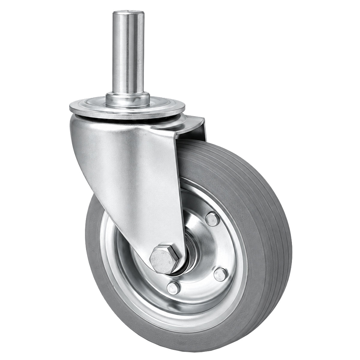 Metall-Gummiräder mit Befestigungsstift Lenkrollen Ø160 mm Code: 44NS*25