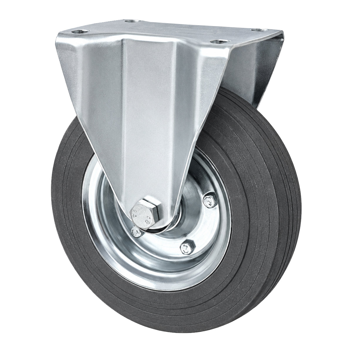 Metall-Gummiräder mit Platte Bockrolle Ø200 mm mit Platte Code: 63NS