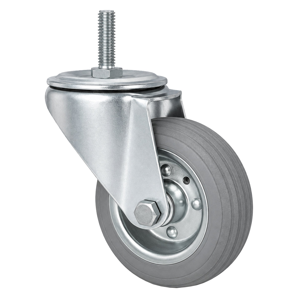 Metall-Gummiräder mit Befestigungsstift Lenkrollen Lenkrollen Ø100 mm Code: 14S*M12