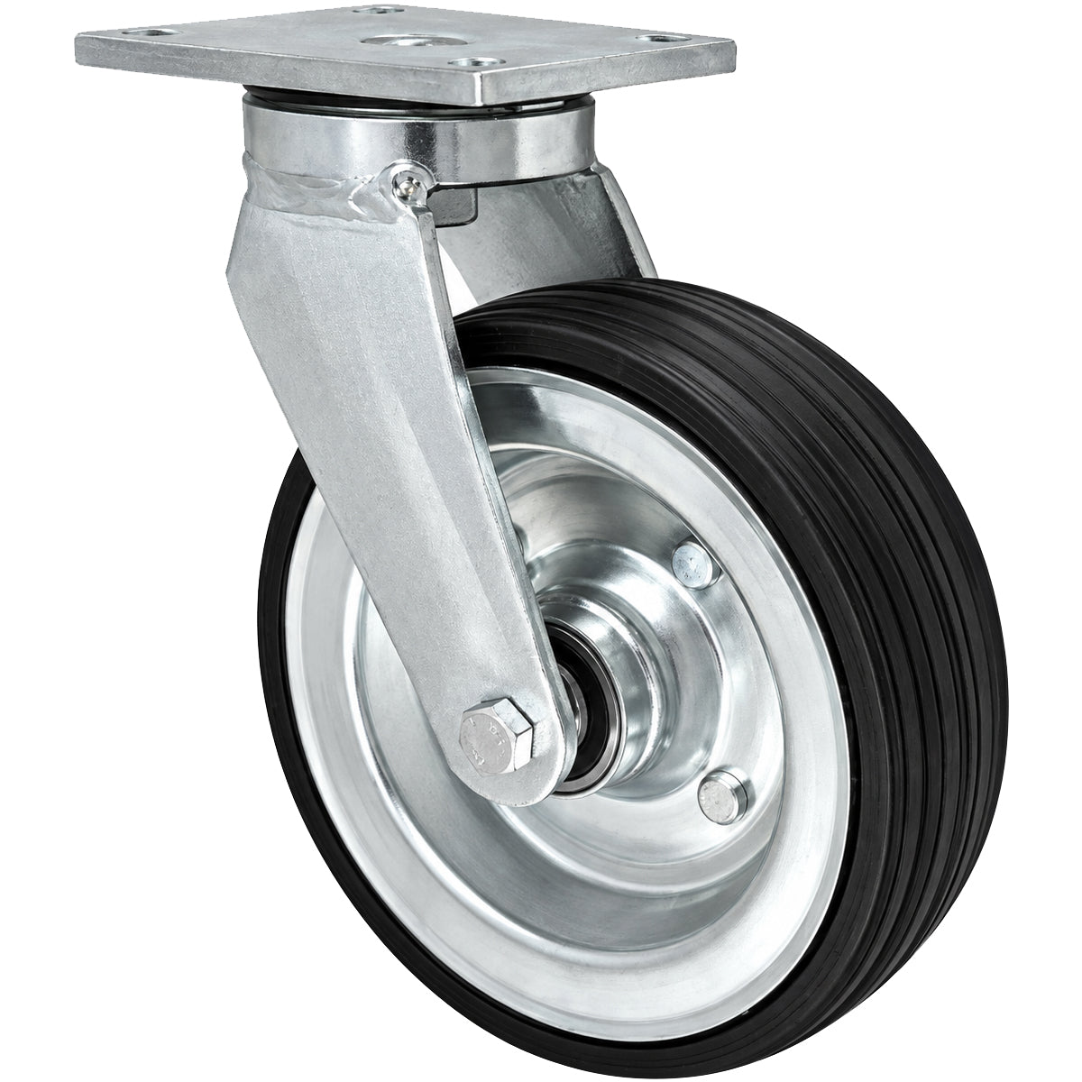 Metall-Gummiräder mit Befestigungsplatte Lenkrolle Ø225 mm mit Platte Code: 82LD