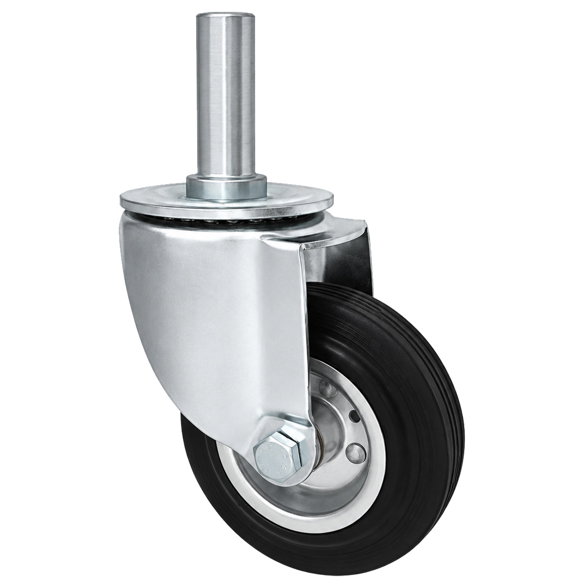 Metall-Gummiräder mit Befestigungsstift Lenkrollen Lenkrollen Ø125 mm Code: 24*25
