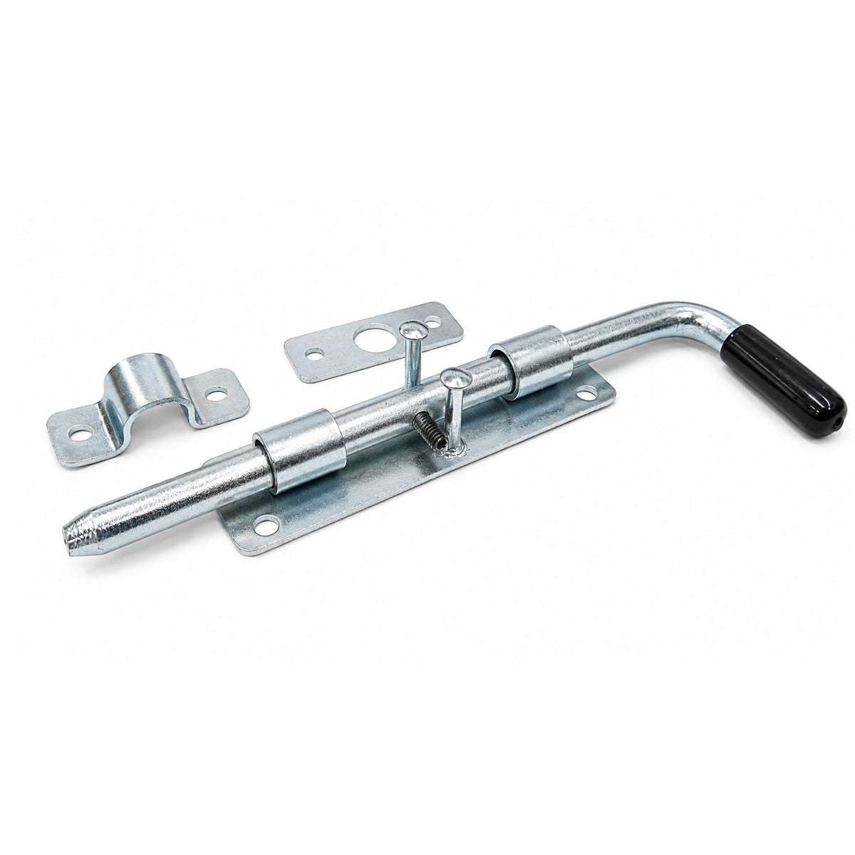 Torriegel 15.462.02 Bolzenriegel schmal - verzinkter Stahl, Silber: L220 x Ø12 mm