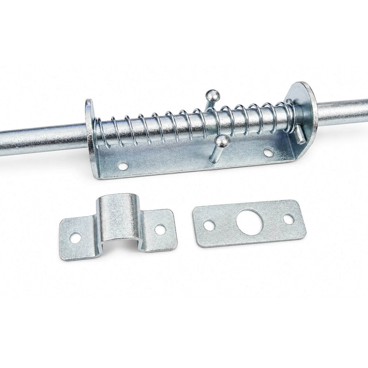 Torriegel 15.468.04 Bolzenriegel schmal - verzinkter Stahl, Silber, Feder: L800 x Ø14 mm