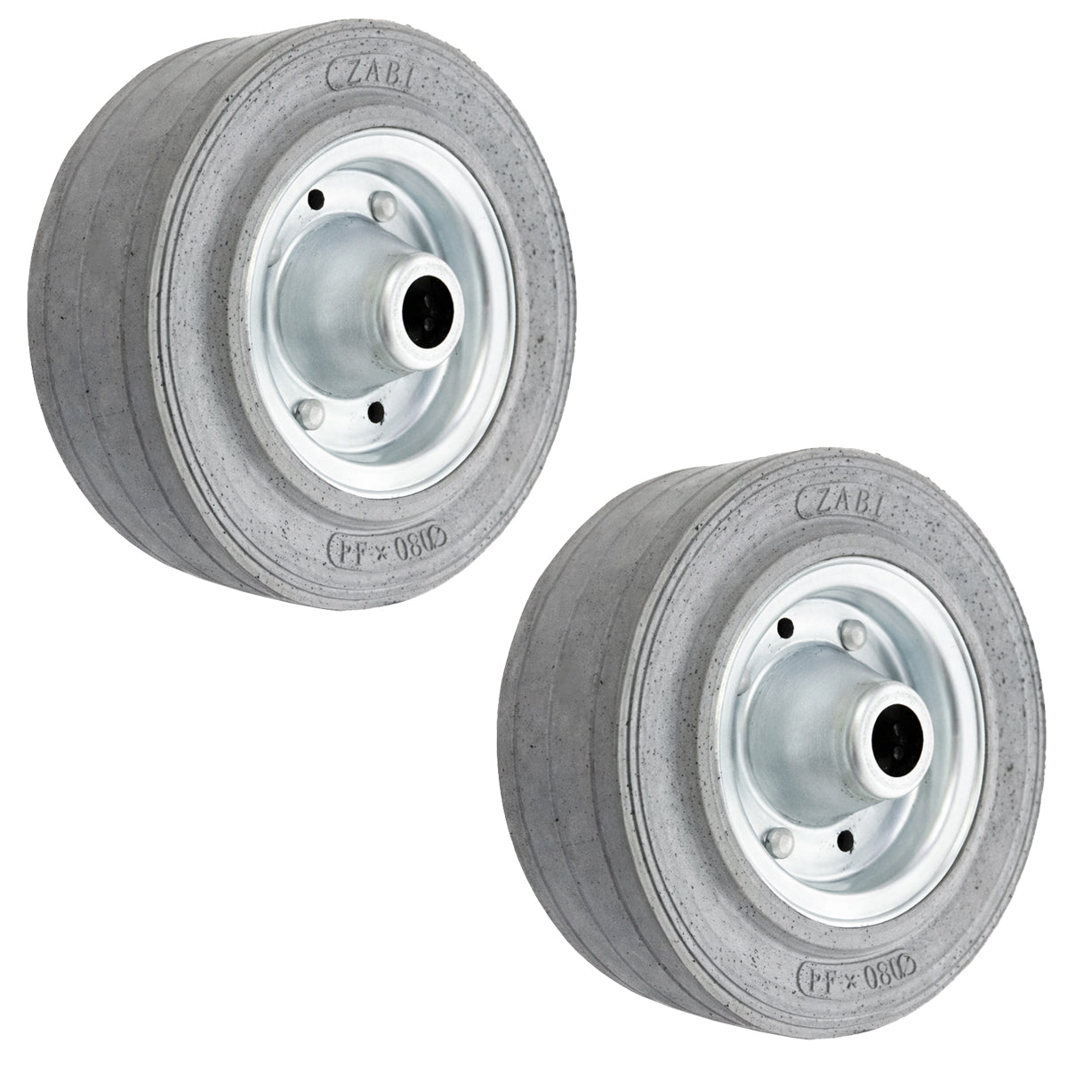 Ersatzrad Ø180 mm – Graues, nicht abfärbendes Vollgummi Industrierad für Transportwagen, Code: 50S