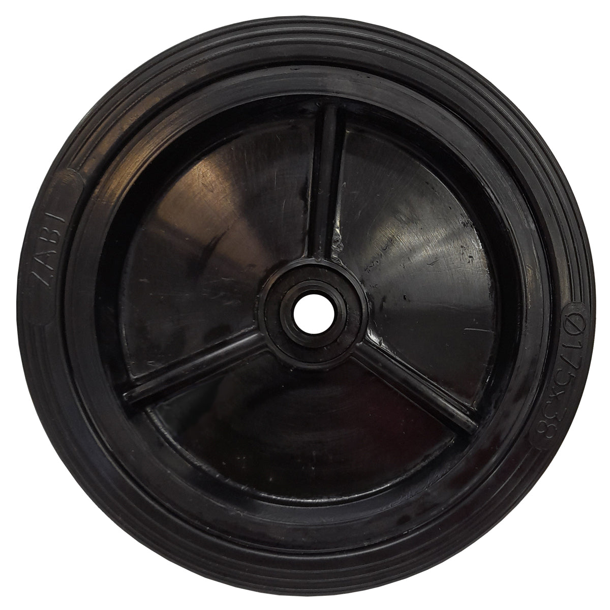 Rasenmäherrad 175 mm – Universal Ersatzrad aus Vollgummi + Montage-Set, Code: K175*M10