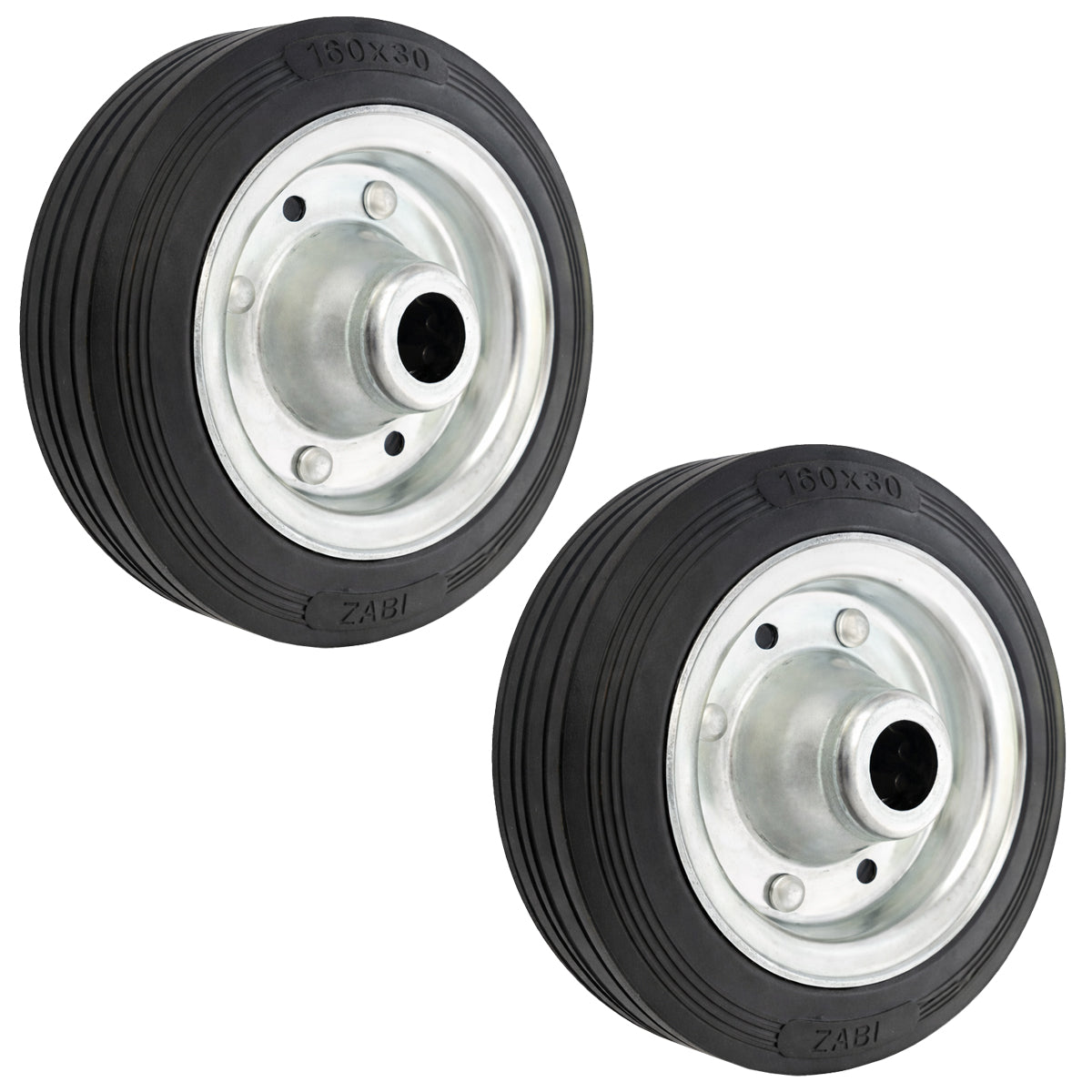 Ersatzrad Ø160 mm – Vollgummi Industrierad für Transportwagen, Code: 40