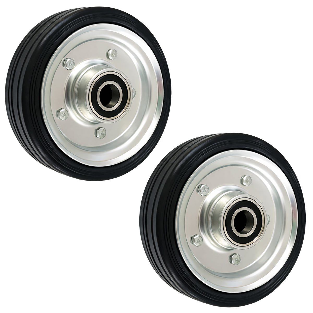 Ersatzrad Ø160 mm – Vollgummi Industrierad mit Kugellager für Transportwagen, Code: 40NLL