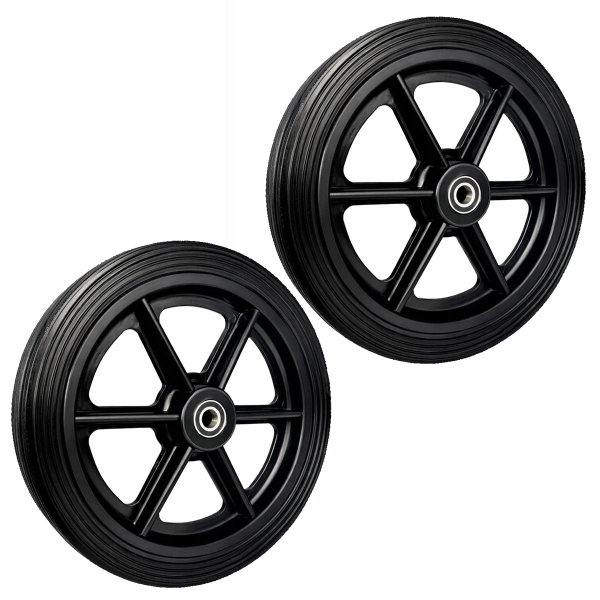 Rasenmäherrad 310 mm – Universal Ersatzrad aus Kunststoff mit Gummilauffläche & Kugellager, Code: 310TLL/17