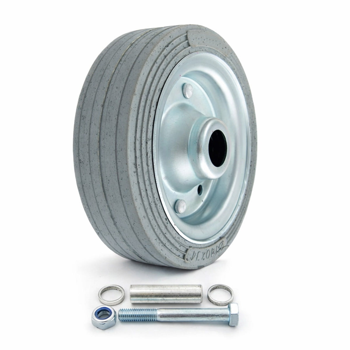 Metall-Gummiräder 140 mm mit Montage-Set – robuste Räder für Transport & Industrie Code: 31S
