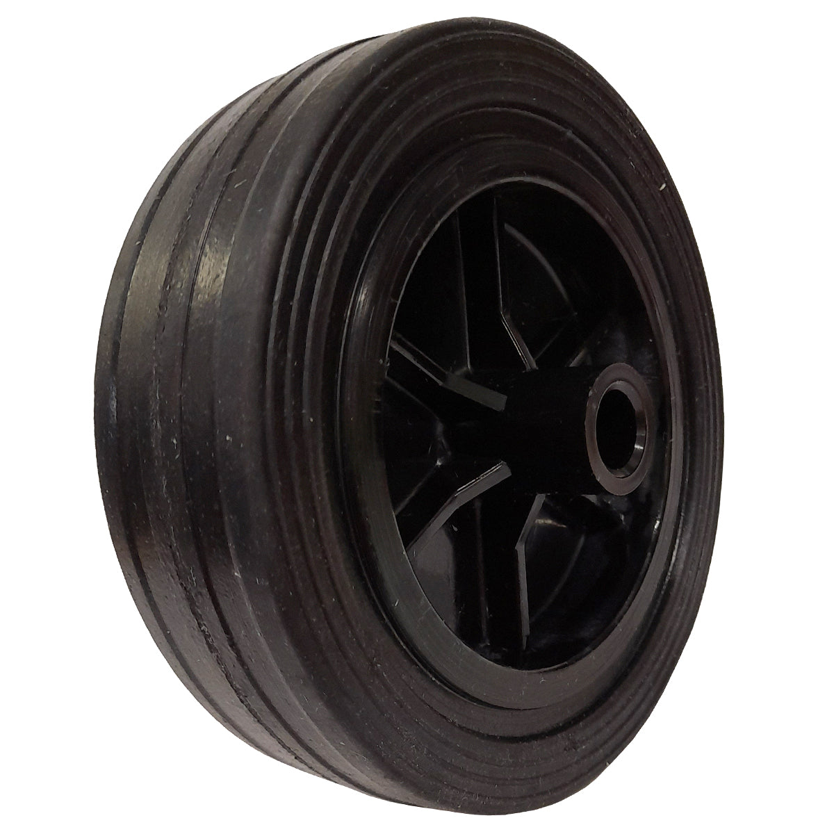 Rasenmäherrad 125 mm – Universal Ersatzrad aus Vollgummi für Rasenmäher, Code: K125