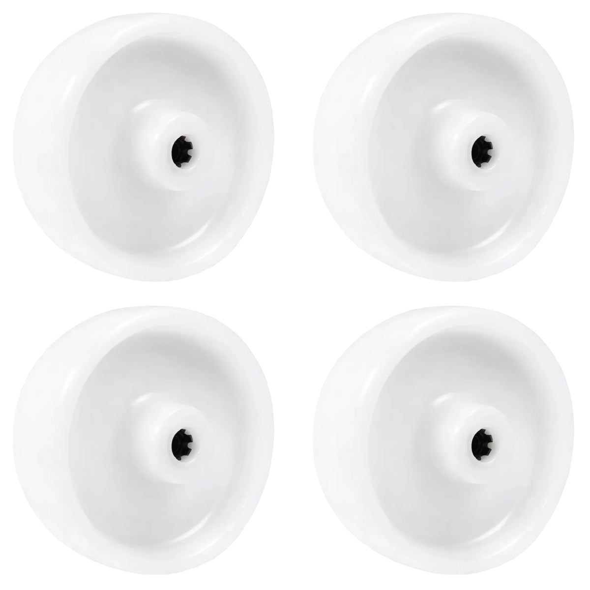 Transportrad Ø140 mm – Weißes Polyamidrad für Wagen, Code: 30B