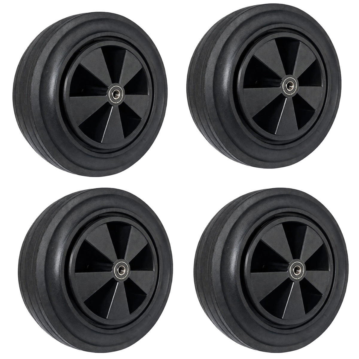 Rasenmäherrad 290 mm – Universal Ersatzrad aus Vollgummi mit Kugellager, Code: K290LL