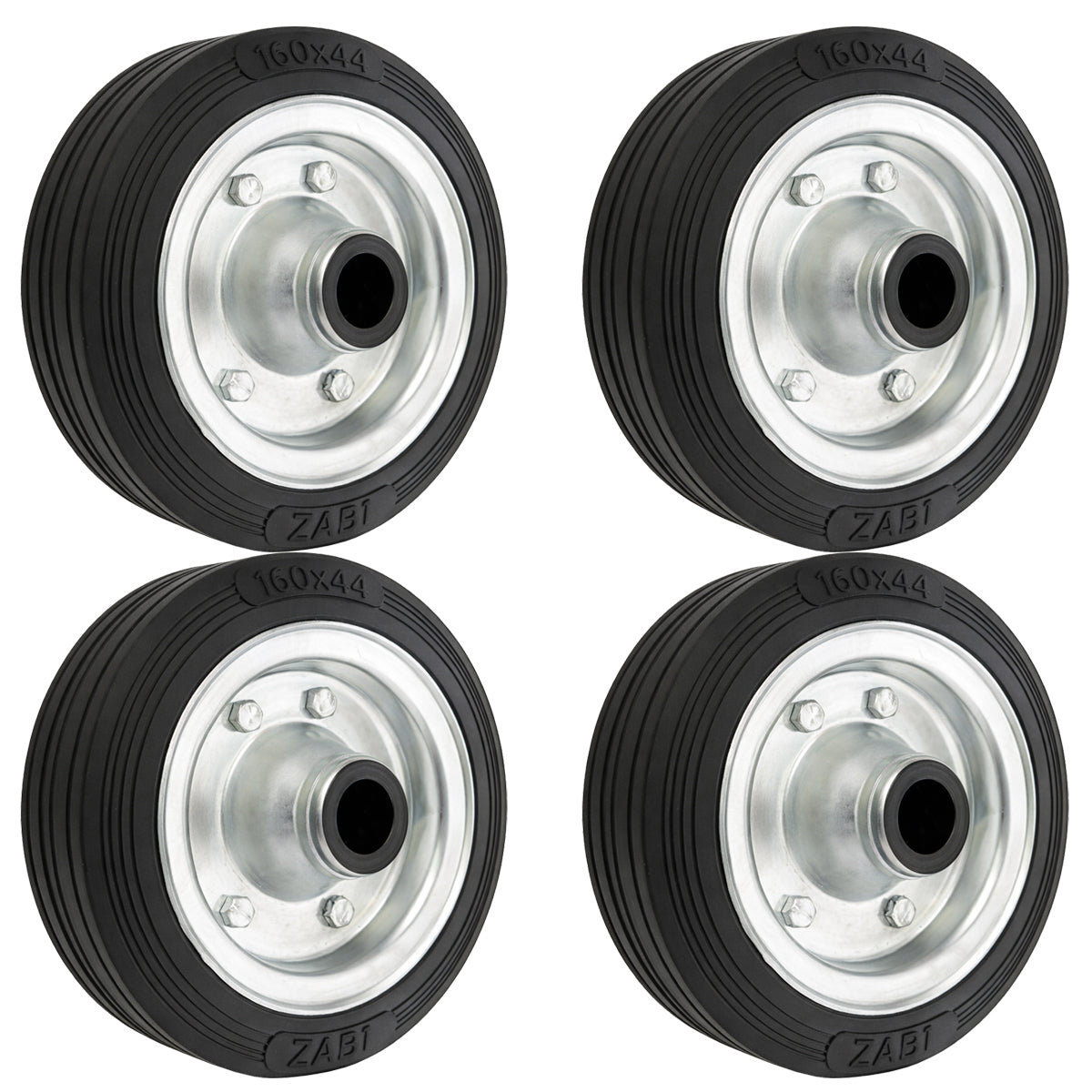 Ersatzrad Ø160 mm – Vollgummi Industrierad für Transportwagen, Code: 40N