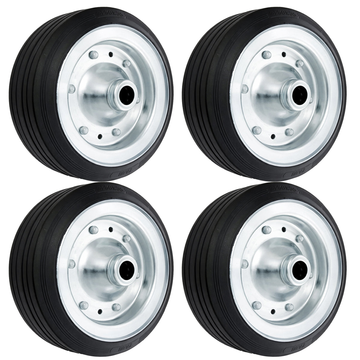 Ersatzrad Ø200 mm – Vollgummi Industrierad für Transportwagen, Code: 60