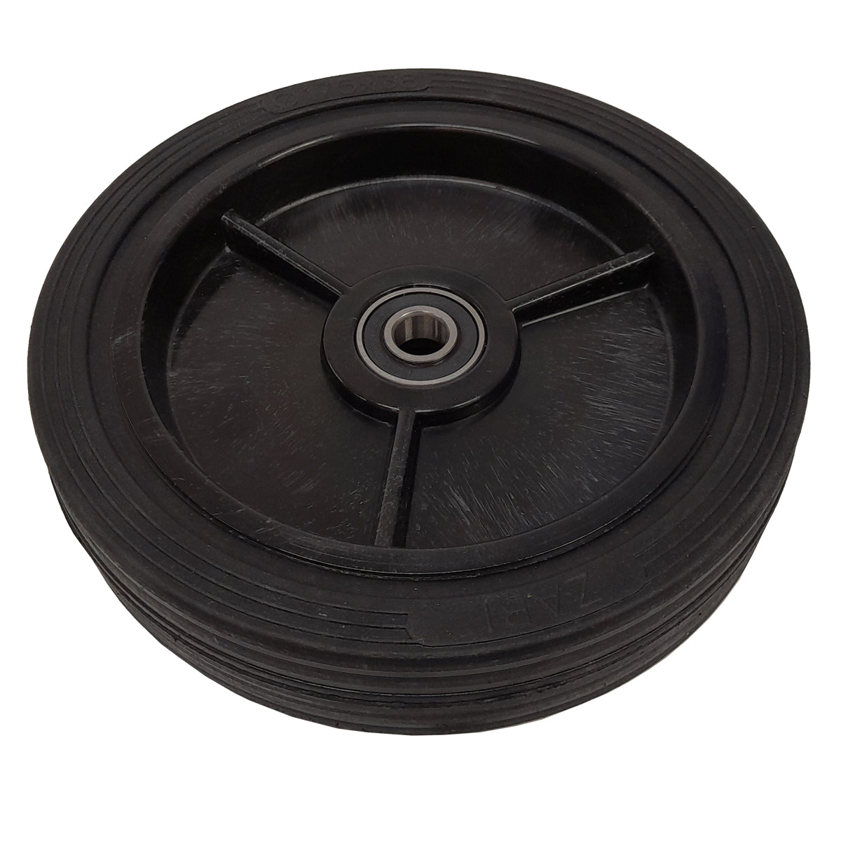 Rasenmäherrad 175 mm – Universal Ersatzrad aus Vollgummi mit Kugellager, Code: K175LL