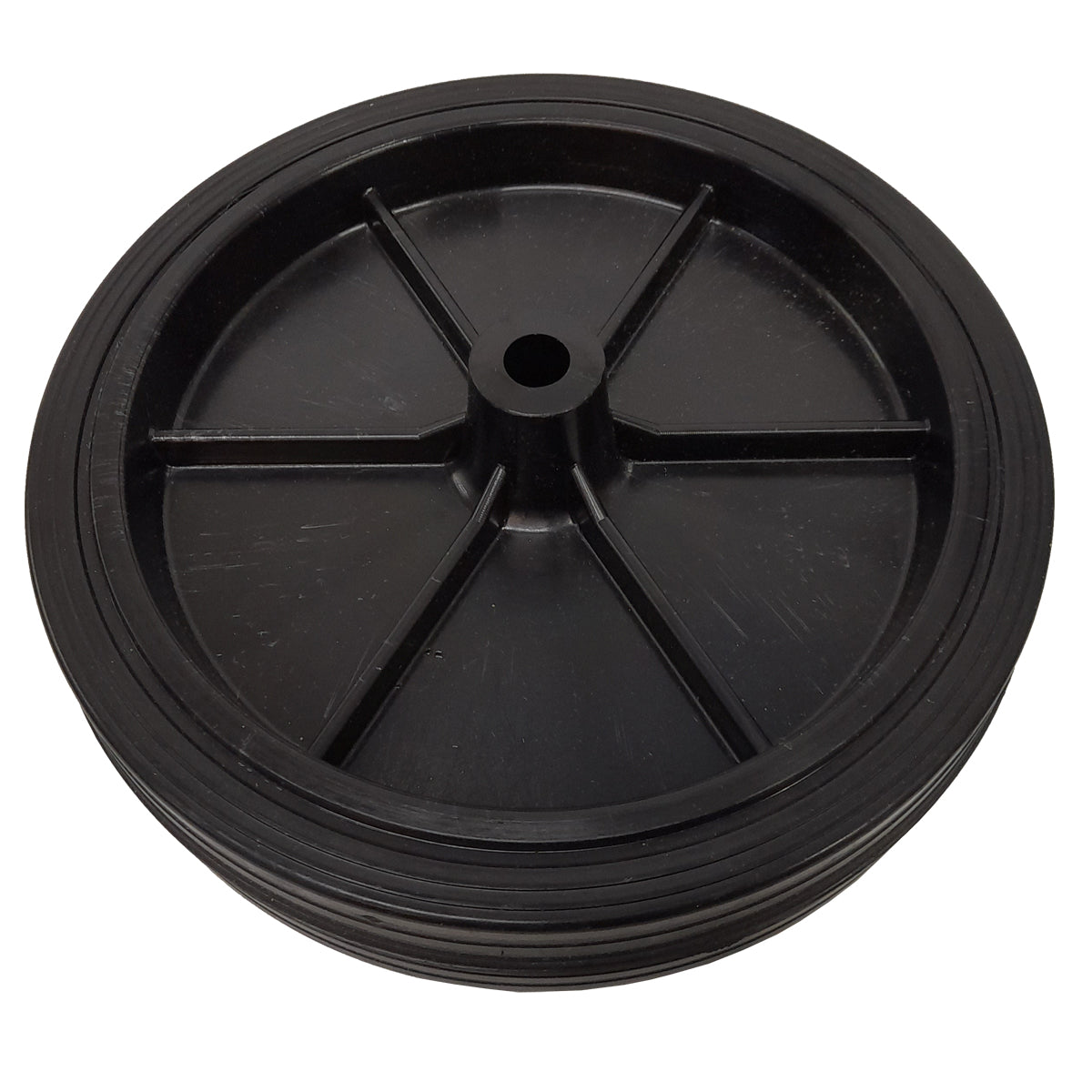 Rasenmäherrad 200 mm – Universal Ersatzrad aus Vollgummi + Montage-Set, Code: K200*M10