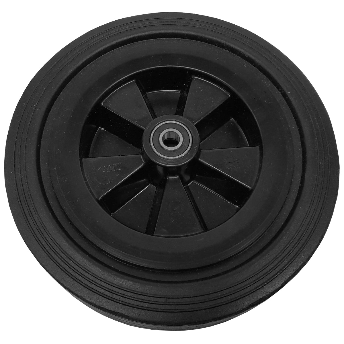 Rasenmäherrad 250 mm – Universal Ersatzrad aus Vollgummi mit Kugellager, Code: K250LL