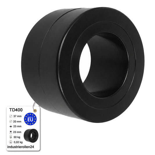 Polyamid Rolle Ø 37 mm mit Gleitlager Kunststoffrolle Industrierollen TD400