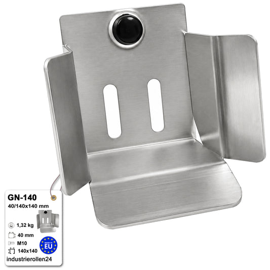 Einlaufbuchse für Schiebetor 40/140x140 mm Verzinkt Obere Torführung GN-140