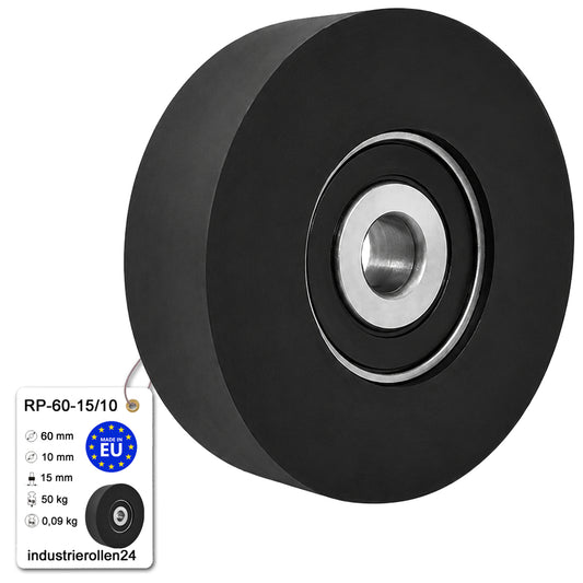 Polyamid Rolle Ø 60mm mit Kugellager Kunststoffrolle Industrierollen RP-60-15/10