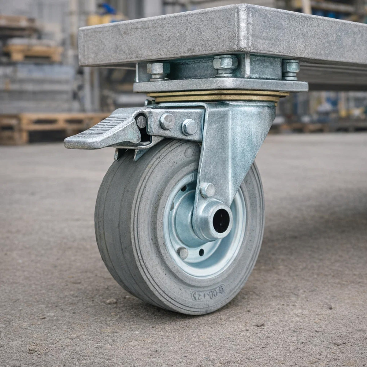 Metall-Gummiräder 180 mm mit Montage-Set – robuste Räder für Transport & Industrie Code: 51NS
