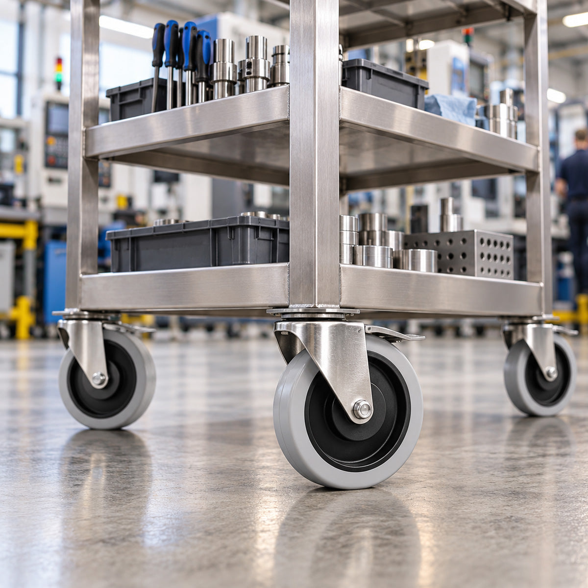 Polypropylen-Polyurethan-Rad mit Montagesatz für Transportwagen und Industrieanwendungen Ø160 mm Code: 41PPU/15