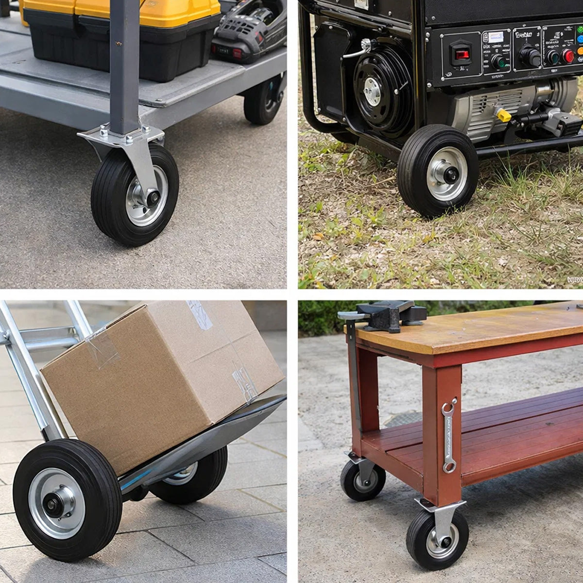 Metall-Gummiräder 160 mm mit Montage-Set – robuste Räder für Transport & Industrie Code: 41