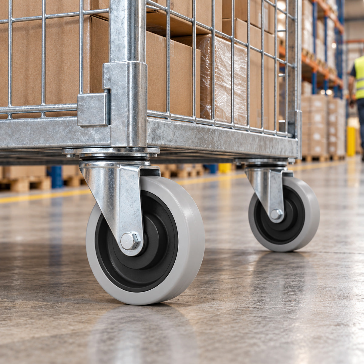 Polypropylen-Polyurethan-Rad mit Montagesatz für Transportwagen und Industrieanwendungen Ø160 mm Code: 41PPU/15