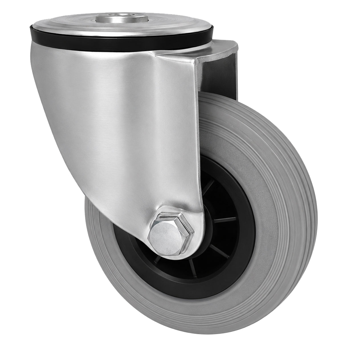 Kunststoff-Gummiräder mit Befestigungsstift mit Zentralbohrung Ø125 mm Code: 27TS9