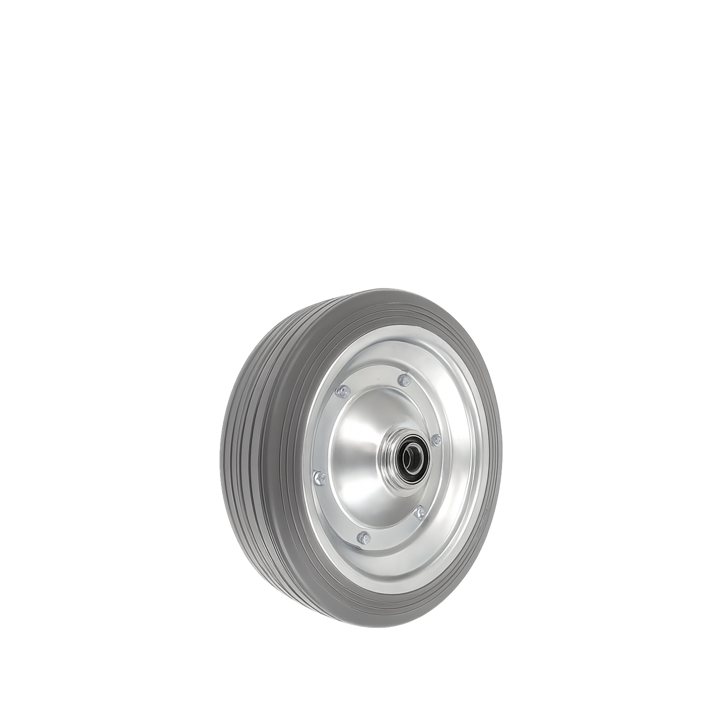 Ersatzrad Ø280 mm – Graues, nicht abfärbendes Vollgummi Industrierad mit Kugellager für Transportwagen, Code: 280LLS/20