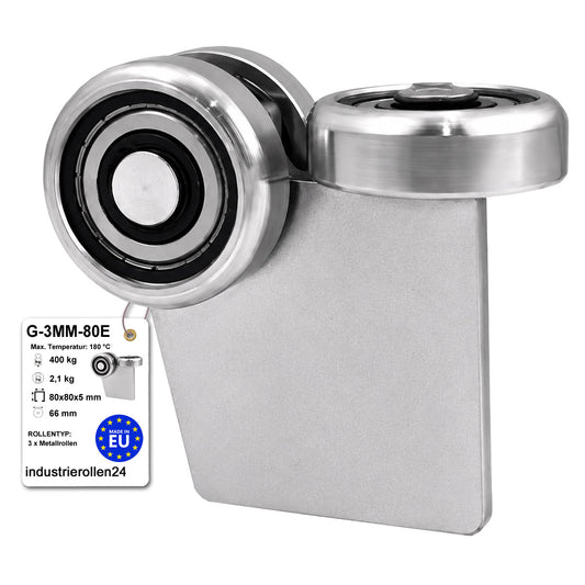 Torwagen für Schiebetore bis 180 °C – für Profile 80 × 80 mm – Wandstärke 5 mm: G-3MM-80E