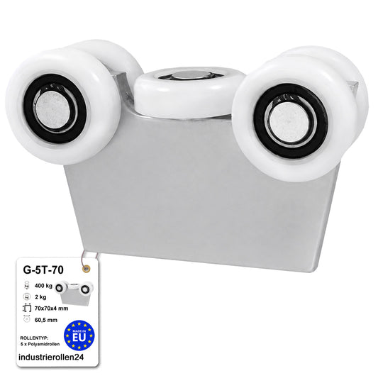 Torwagen für Schiebetore - für Profile 70 x 70 mm - Wandstärke 4 mm: G-5T-70
