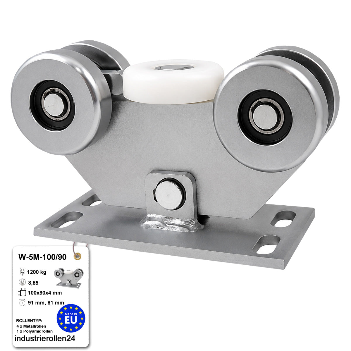 Torwagen für Schiebetore - für Profile 100x90 mm - Wandstärke 4 mm: W-5M-100/90