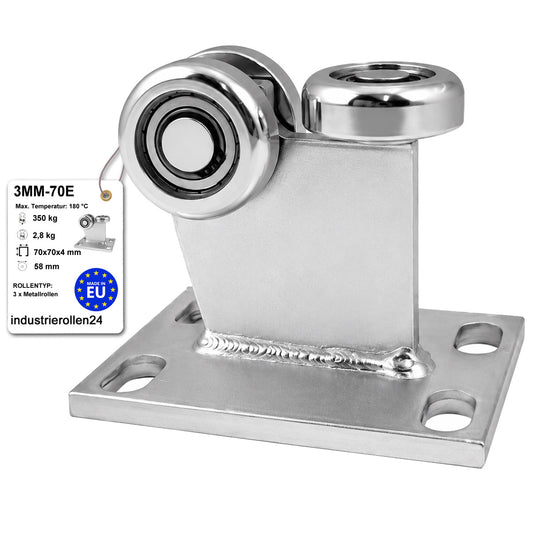 Torwagen für Schiebetore bis 180 °C – für Profile 70 × 70 mm – Wandstärke 4 mm: 3MM-70E