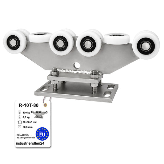 Torwagen für Schiebetore - für Profile 80 x 80 mm - Wandstärke 5 mm: R-10T-80