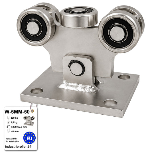 Torwagen für Schiebetore - für Profile 50x50 mm - Wandstärke 2,5 mm: W-5MM-50