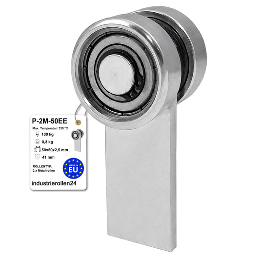 Torwagen für Schiebetore bis 330 °C – für Profile 50 × 50 mm – Wandstärke 2,5 mm: P-2M-50EE